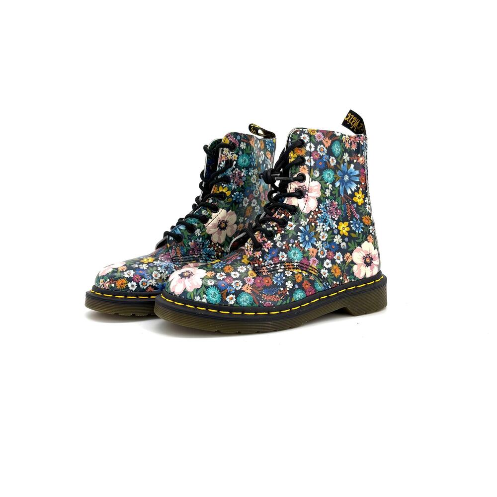 Dr Martens Wanderlust Floral 1460 WL Lace Up Combat Boots Women’s 5 Shoes